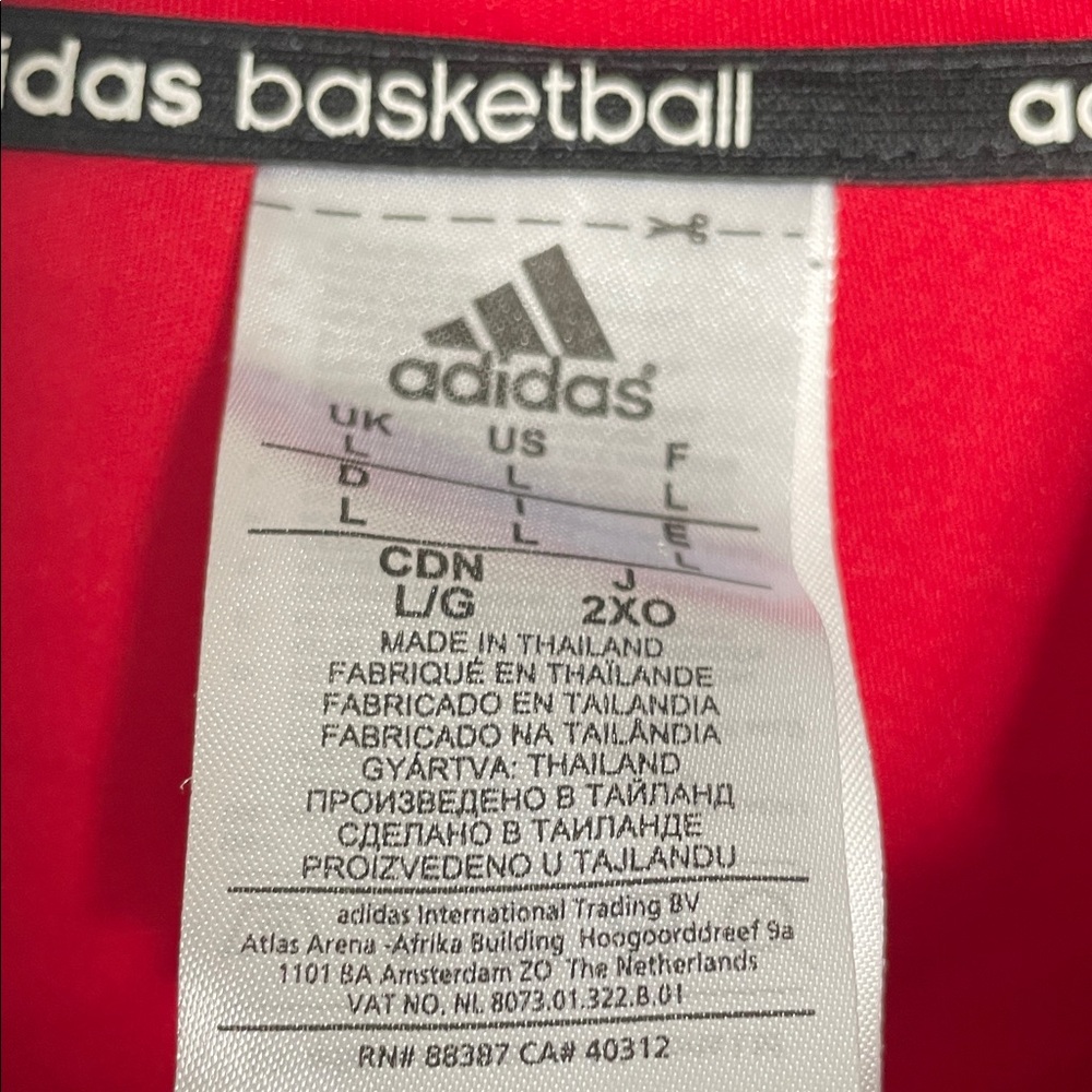Adidas Men's Jacket in Black with Red Accents - Picture 3 of 5